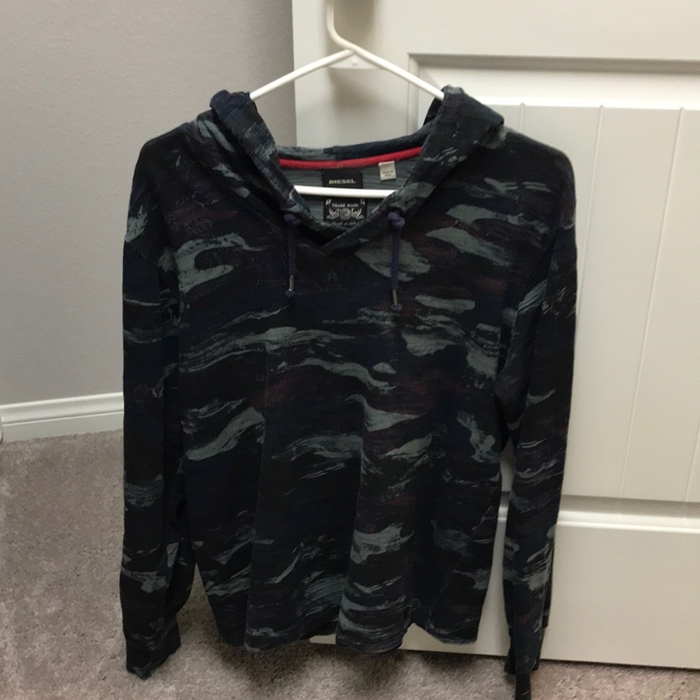 Diesel long sleeve hooded shirt